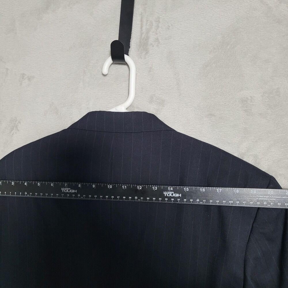 Brooks Brothers Suit Jacket Mens 44R Blue Pinstripe Wool 2 Button Brooksease USA - Picture 15 of 15